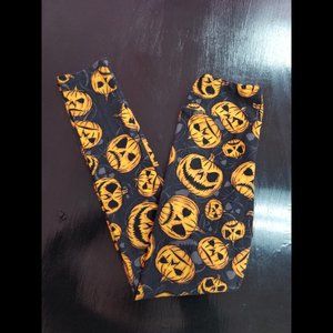 Tween LuLaRoe Halloween Pumpkin Print Leggings